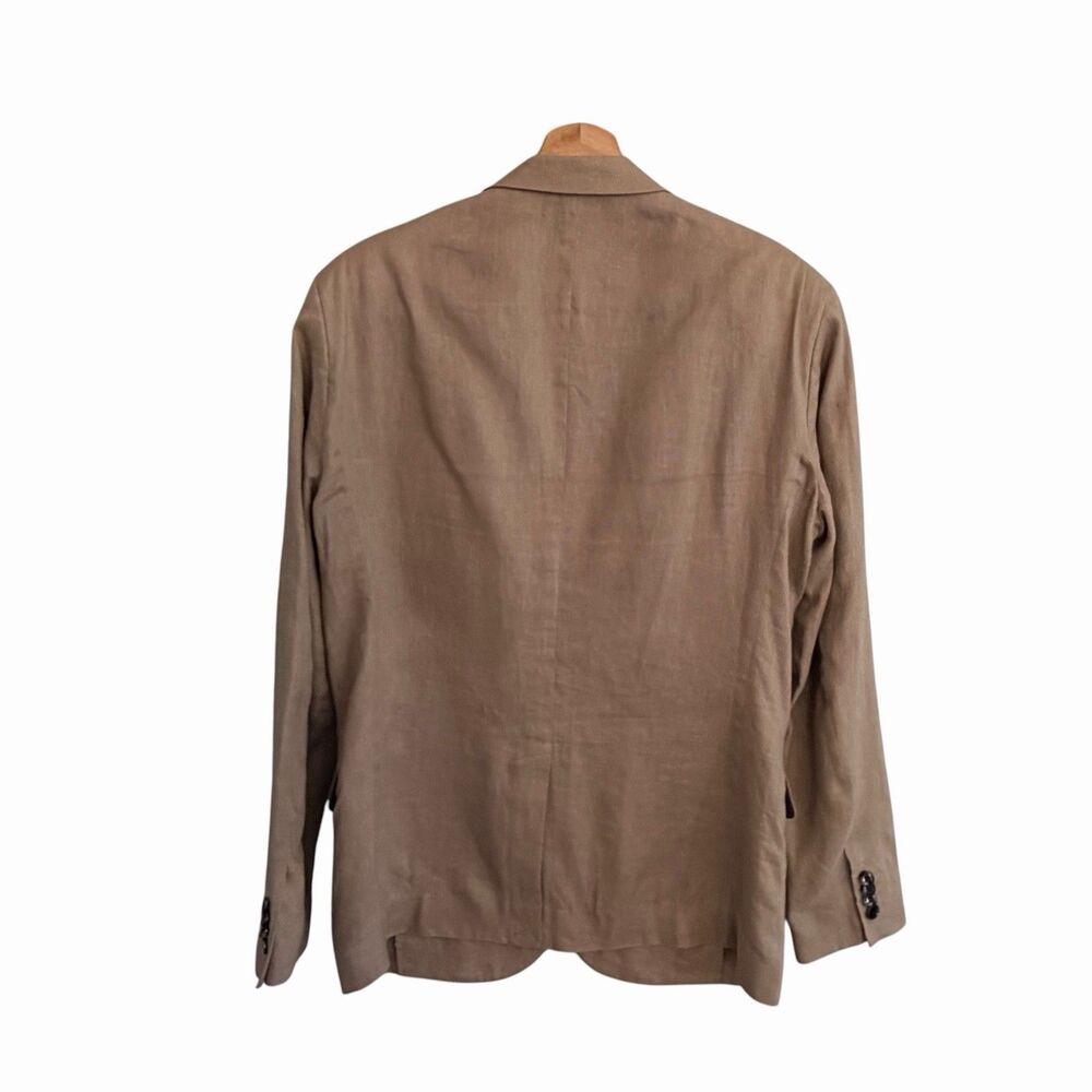 H&M Mens 100% Linen Slim Fit Blazer Jacket Sz 38R Beach Wedding Cruise Business - Picture 2 of 6